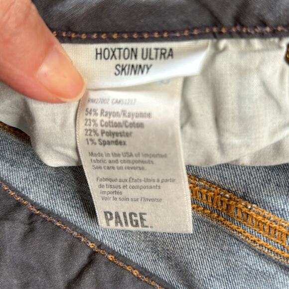 Paige Hoxton Ultra Skinny Distressed Jeans - Picture 5 of 8